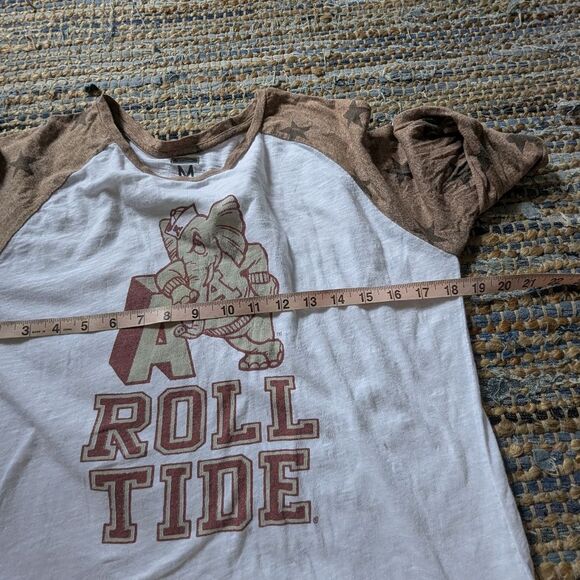 Roll Tide Stars M Off White Tan Deep Red Cotton Modal Normcore Collegiate NCAA - Picture 5 of 6